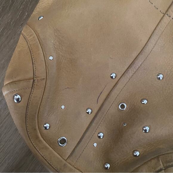 Coach Y2K Studded Grommet Tan Camel Leather Soho Shoulder Bag - Picture 4 of 10